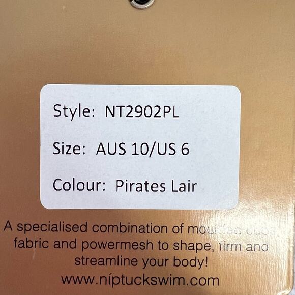 Nip Tuck Swim Womens Size 6 Bikini Swimwear Bottoms Black White Stripe NWT - Picture 7 of 9